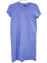 Ladies THEORY Size Small Periwinkle Blue Knit Short Sleeved Empire Prosecco Dress