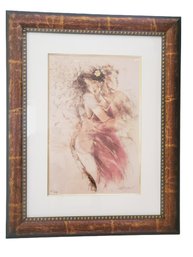 Lovely Framed Seriolithograph On Paper Signed By Gary Benfield -rosa-Limited Edition 81 / 750