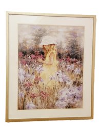 Lovely Framed Limited Edition Lithograph Print Entitled Nature's Child By Harrison Rucker