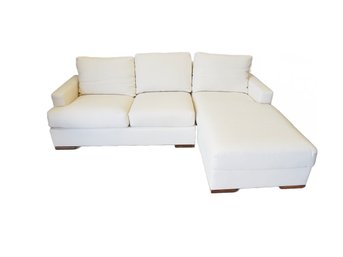 Beautiful Handmade Kravet Furniture Visualizer Collection In White Linen Contemporary Styled Sofa With Chaise