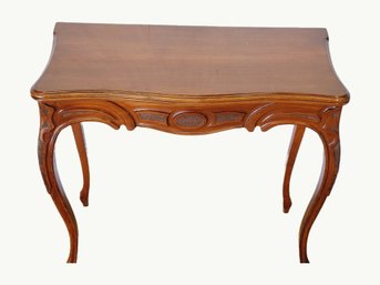 Beautiful Vintage Swedish Wood Expandable Console To Card Table #1