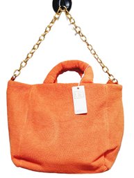 New UE Urban Expressions Vegan Terry Cloth Clemetine Manisha Purse With Chain Link Handle & Extra Strap