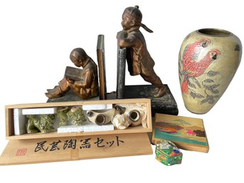 Collection Of Vintage Oriental Theme Items.