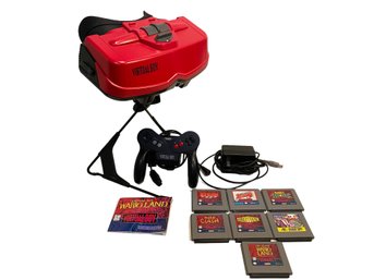 Nintendo Virtual Boy System With 7 Games.