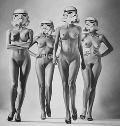 Star Wars Storm Troopers Girls Limited Edition Print Hand Signed & Numbered.