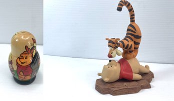 Winnie The Pooh Nesting Egg And Pooh And Tigger Disney Figurine