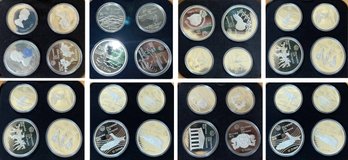 28 SILVER  CANADIAN OLYMPICS   COIN SET COLLECTION W/CASES & COA