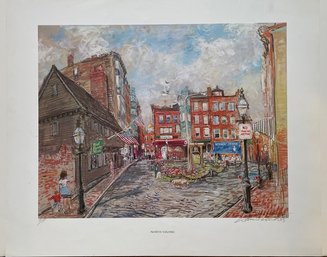 North Square Boston Print AP Signed By Kamil Kubik