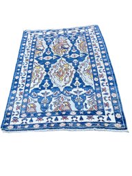 Vintage Blue Tone Small Oriental Carpet  Rug. 68' X 51' (  #4 )