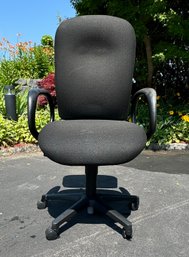 Large Black Swivel & Adjust Office Chair