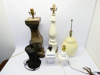 Mixed Lot Untested Table Lamps