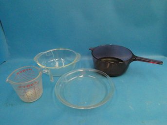 Pyrex Fire King Glass Pans Pot Measuring Cup