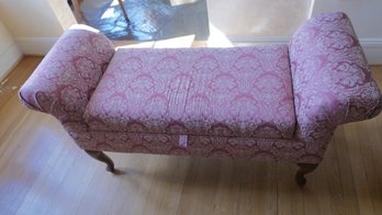 Chaise Lounge Chair In Pastel Pink.