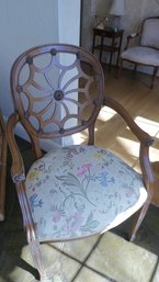 Decorative Upholstered Wood Chair.