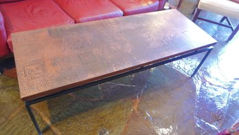 Copper Topped Coffee Table