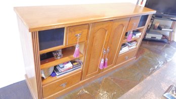 Oak Wood Stereo Cabinet / Entertainment Center