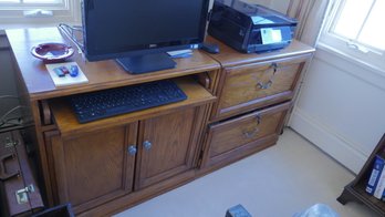 Desk And File Cabinet Combo