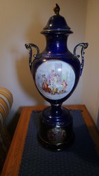 Hand Painted Antique Vase, Signed Angelica Kauffman