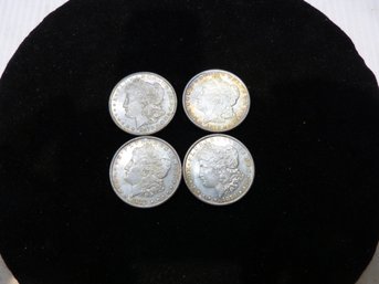 Lot Of (4) 1878 S US Morgan Silver Dollars - Exceptional Uncirculated Condition  !
