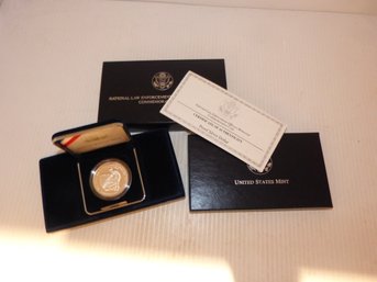 1997 National Law Enforcement Proof Silver Dollar Coin