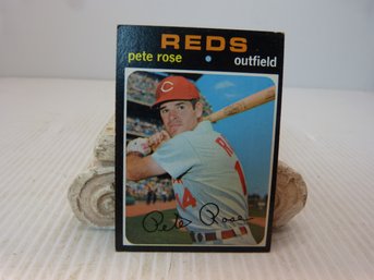 Original Vintage 1971 Topps Pete Rose Baseball Card