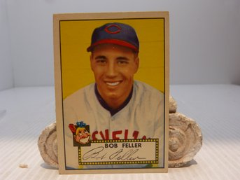 Original Vintage 1952 Topps Bob Feller Baseball Card
