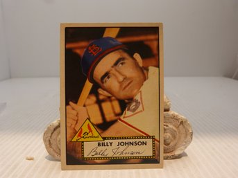 Original Vintage 1952 Topps Billy Johnson Baseball Card