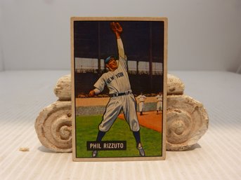 Vintage Original 1951 Bowman Phil Rizzuto Baseball Card