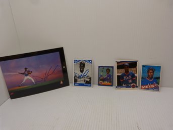 Lot Of (5) Pcs Dwight Doc Gooden Autographs - Fleer Update Baseball Card