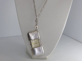 Unique Sterling Silver Sliding Watch On Gorgeous Silver Chain