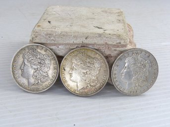 Lot Of (3) US Morgan Silver Dollars -1886-O , 1887-O , 1889