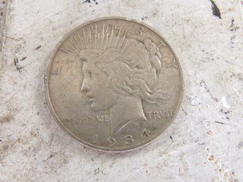 1934-D US Peace Silver Dollar Coin