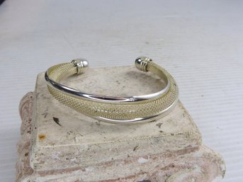 Beautiful Sterling Silver Modernistic Cuff  Bracelet