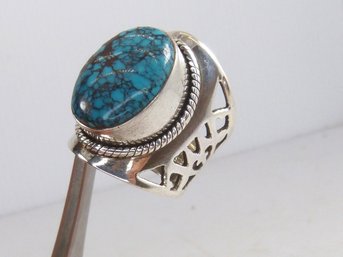 Massive  Sterling Silver & Turquoise Ring