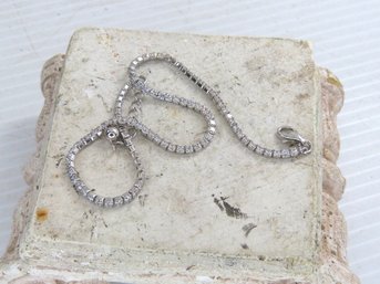 Beautiful Sterling Silver &  CZ Anklet