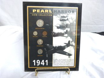 Pearl Harbor Plaque With 1941 Coins