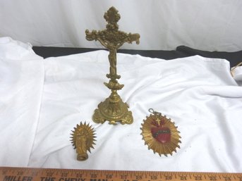 Group Of 3 Antique Religious Items