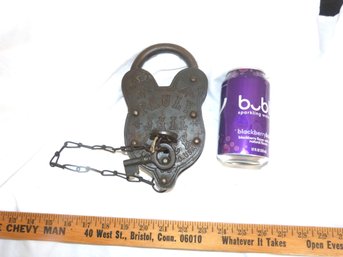 Massive Metal Lock & Key