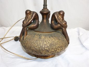 Antique Art Deco Figural Lamp By Olive Kooken