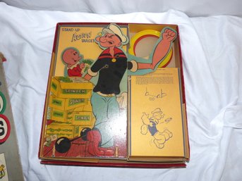 Antique Popeye  Ring Toss Game With Stand Up Figure