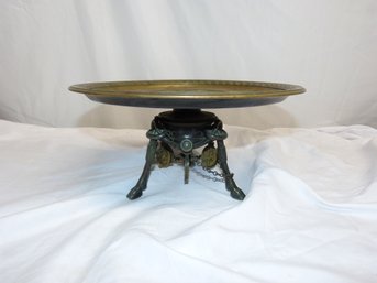 Heavy Solid Bronze Antique Centerpiece Bowl