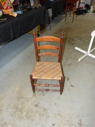 Antique Child's Size Ladder Back Chair