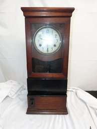 Antique Oak Time Clock By International Time Recording Co