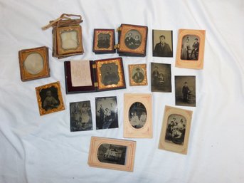 Collection Of Antique Photographs With Cases