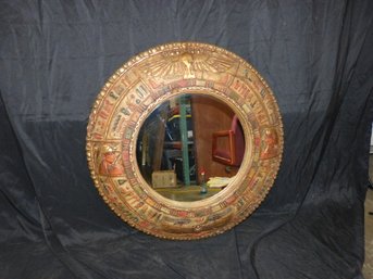 Massive Vintage Mirror With Egyptian Motif