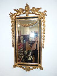 Beautiful Vintage Gilded Mirror With Cherubs