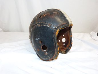 Antique Leather Football Helmet - Marked Nakona