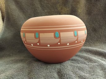 Pottery  Southwest Design Bowl  5.5 Tall X 7.5 Wide (approx.)