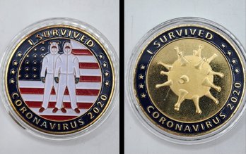 Cool Novelty I Survived Coronavirus Coin