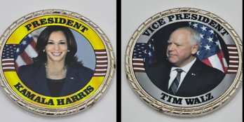 Kamala Harris & Tim Walz Double Sided Collectible Coin